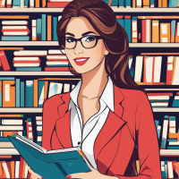 mujer que vende cursos de ingles